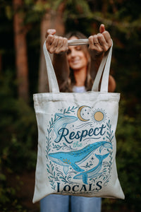 Respect The Locals Canvas Cotton Tote