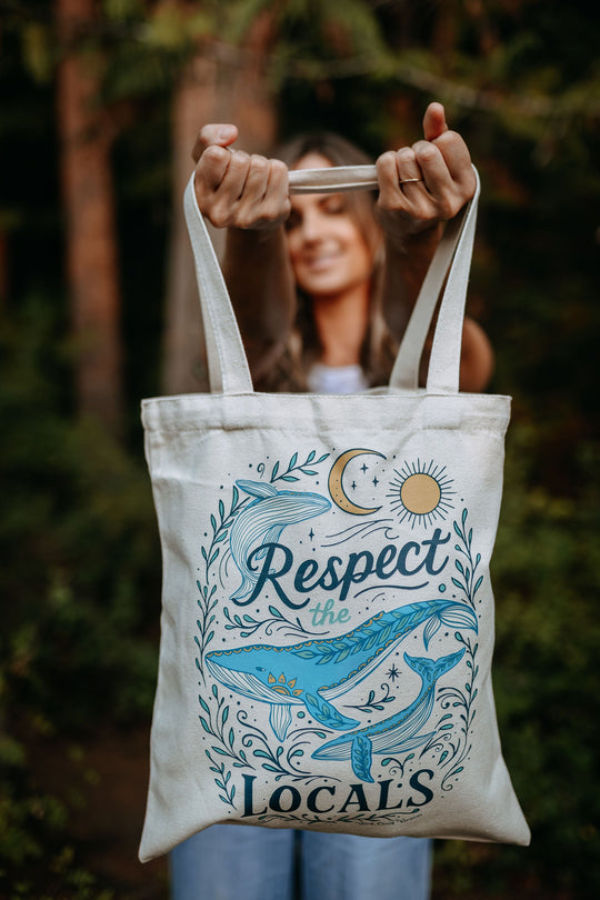 Respect The Locals Canvas Cotton Tote
