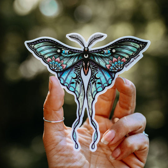 Mandala Moth Vinyl Sticker