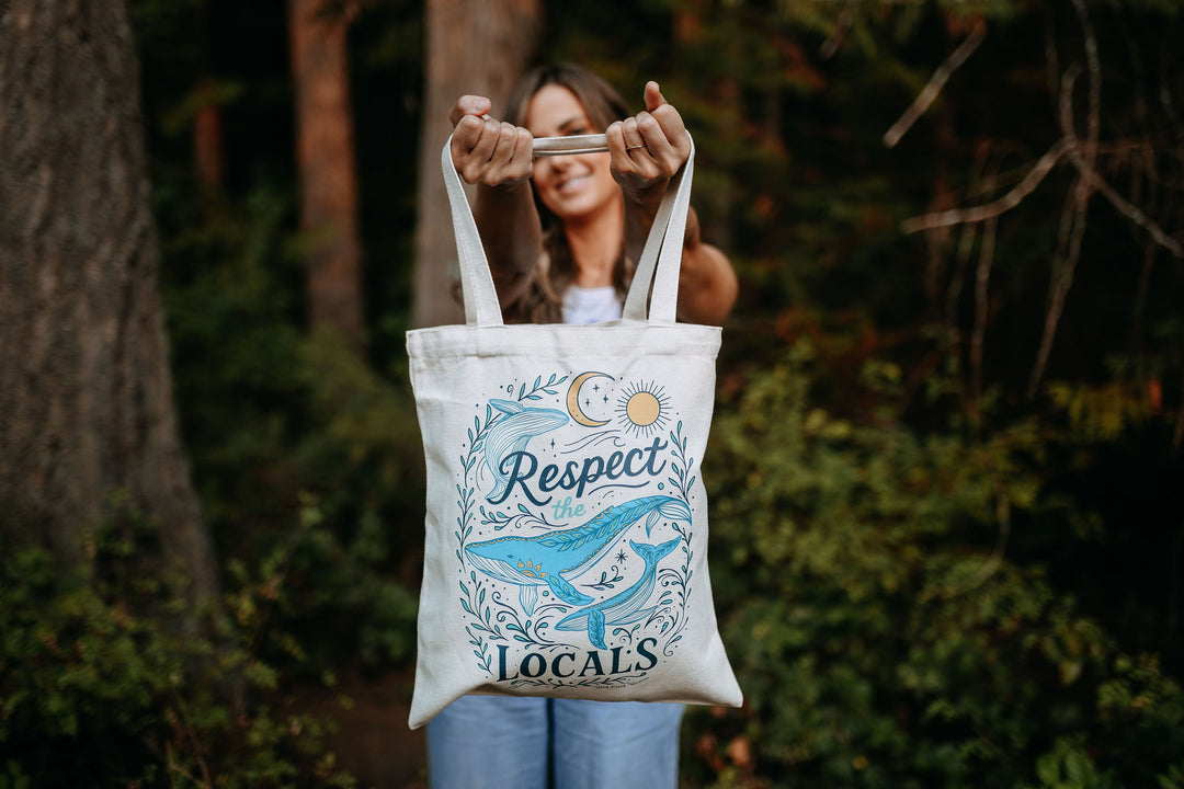 Respect The Locals Canvas Cotton Tote