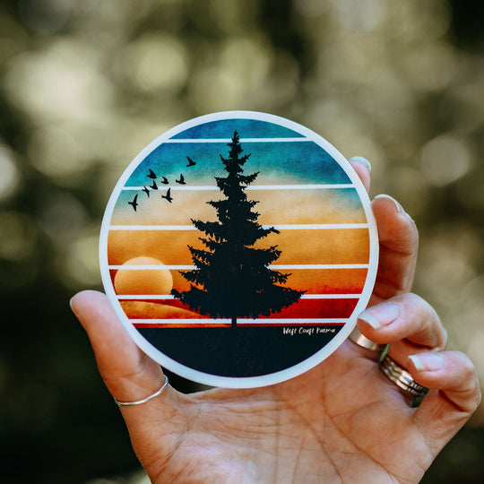 Golden Hour Pine Sticker