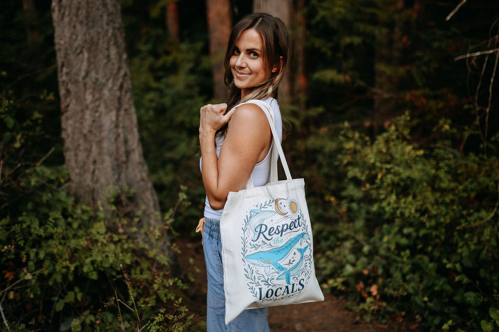 Respect The Locals Canvas Cotton Tote