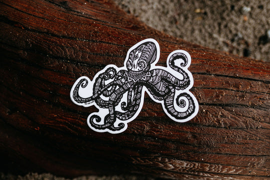 Octopus Geometric Vinyl Sticker