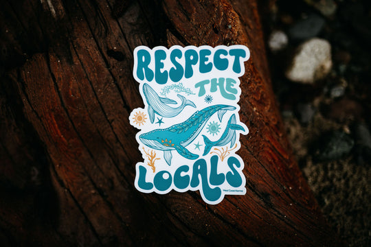 Respect The Locals Whale Sticker