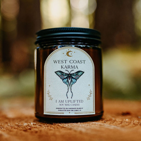 Raspberry Vanilla "I Am Uplifted" Affirmation Candle