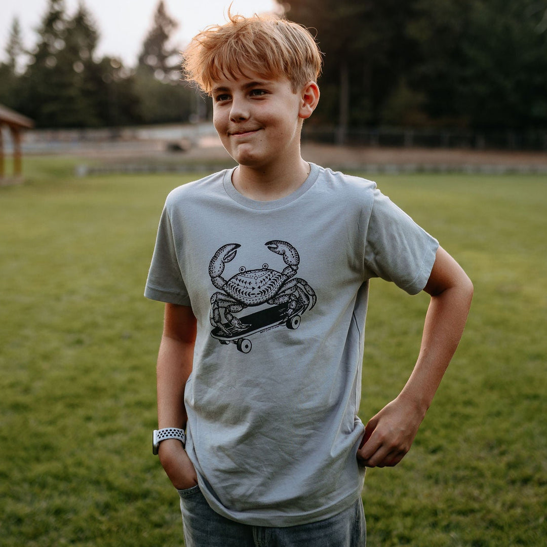 Rad Crab Kids/Youth tee Titanium Grey