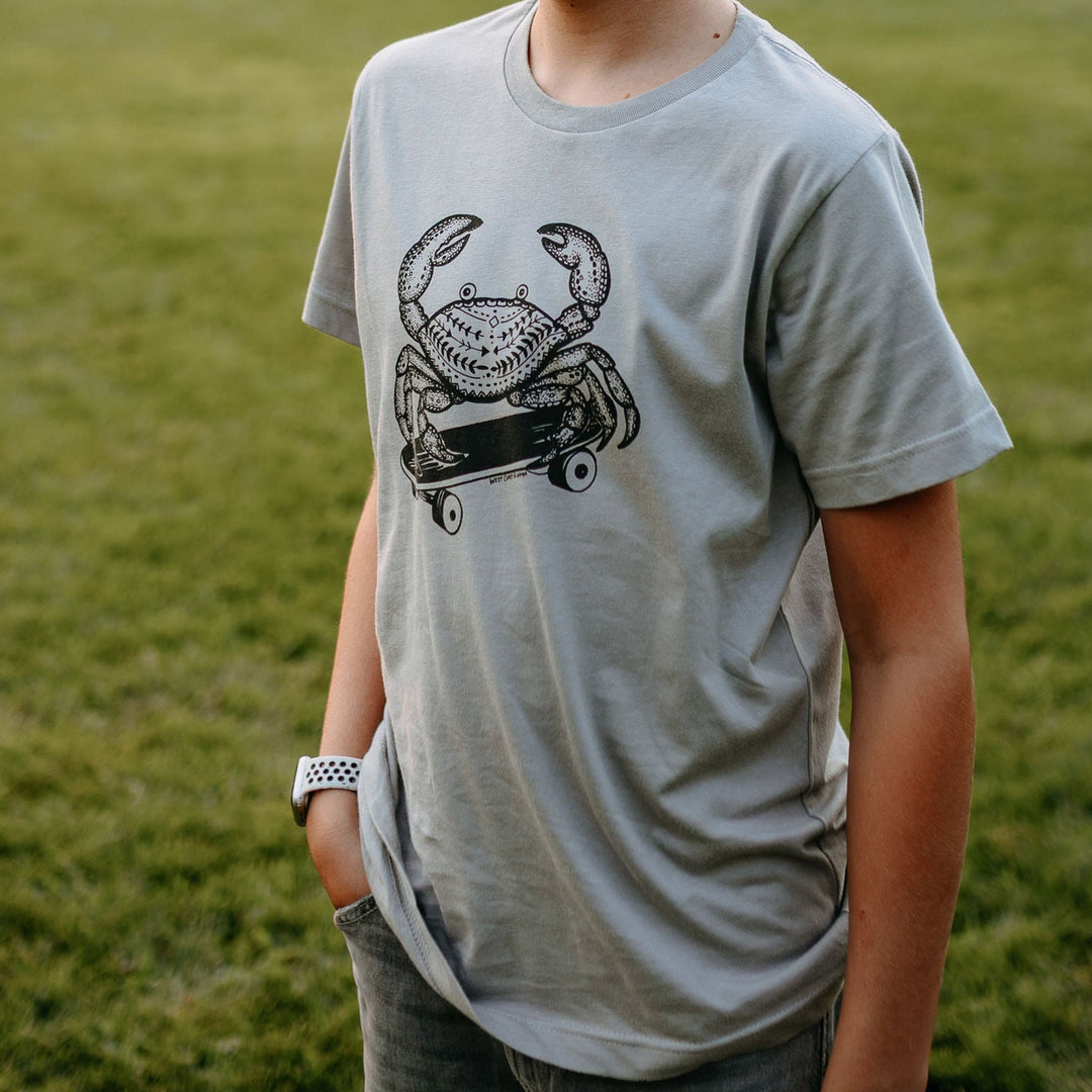Rad Crab Kids/Youth tee Titanium Grey