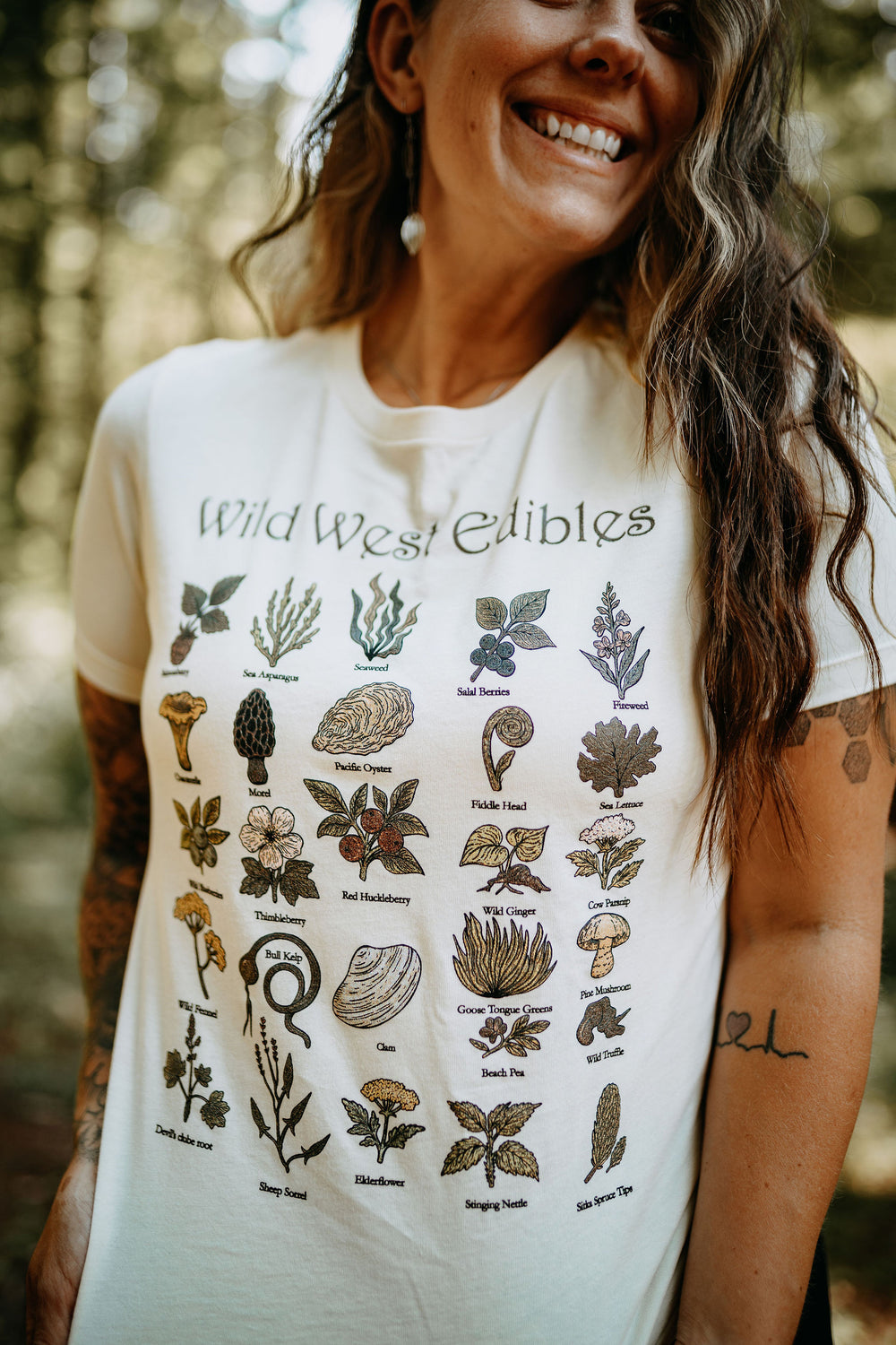 Wild West Edibles Ladies Tee in Natural