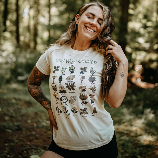 Wild West Edibles Ladies Tee in Natural