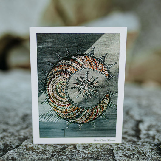Crescent Moon Art Note Card
