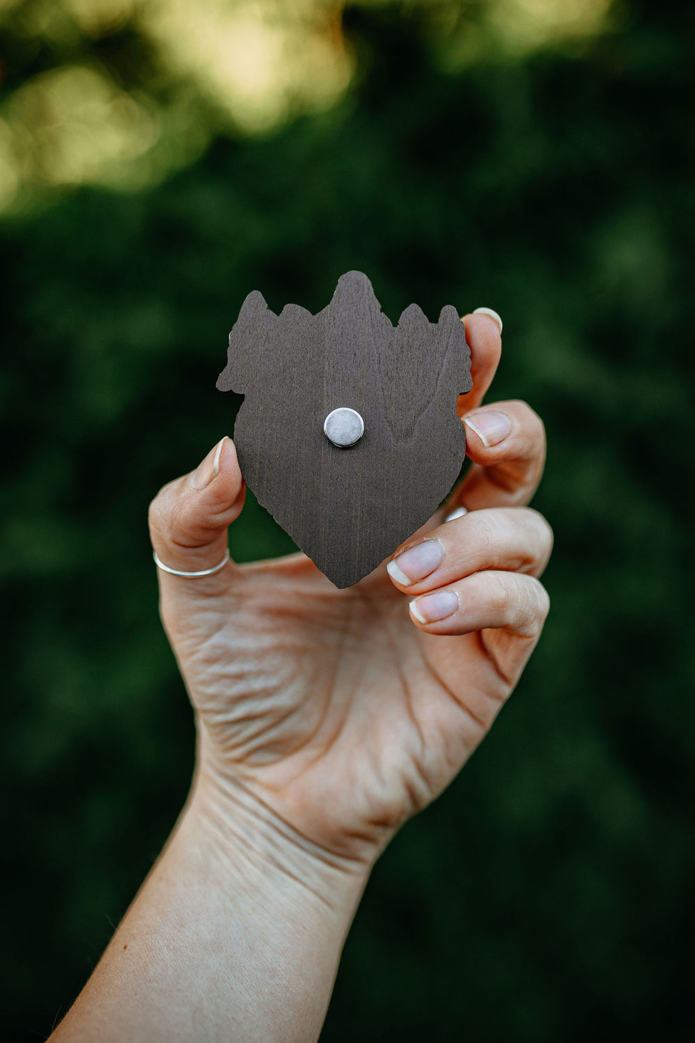 Heart Tree Round Wooden Magnet