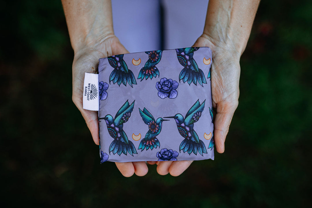 Mandala Flower Hummingbird Foldable Shopping Bag