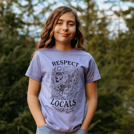 Forest Locals Kids Tee Lavender