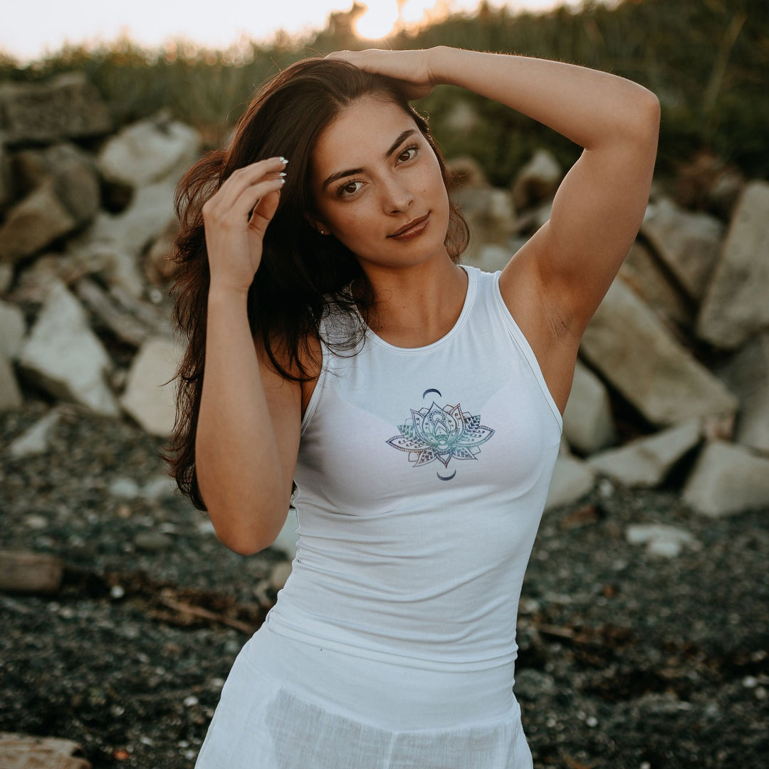 Lotus Ethereal Bamboo Stretch Crop Tank  *Made In Canada*