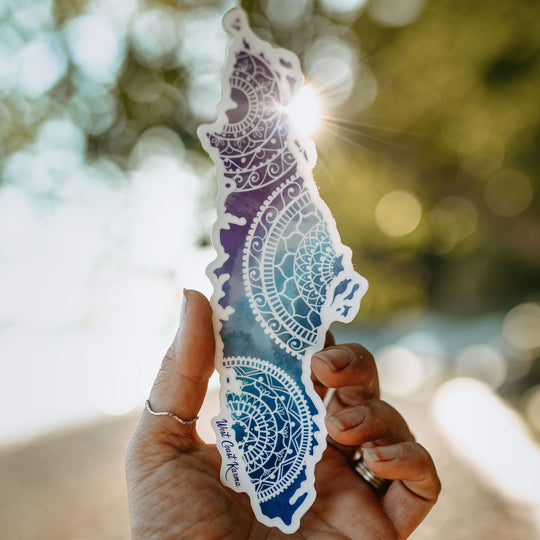 Watercolour Mandala Vancouver Island Sticker