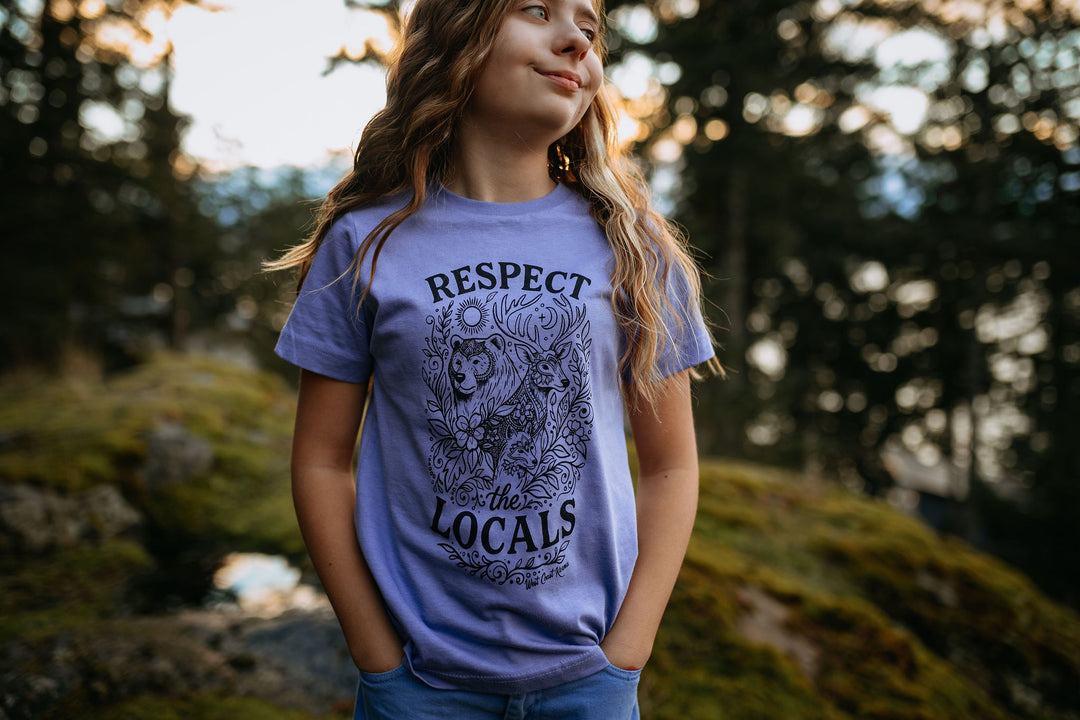 Forest Locals Kids Tee Lavender