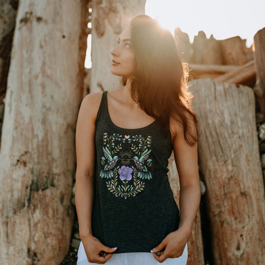 Hummingbird Festival Tank in Charcoal
