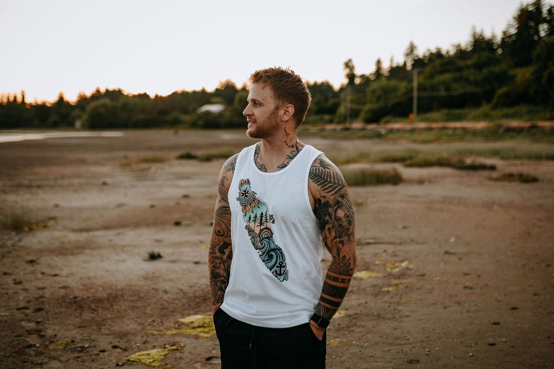 Colourful Vancouver Island Mens Tank