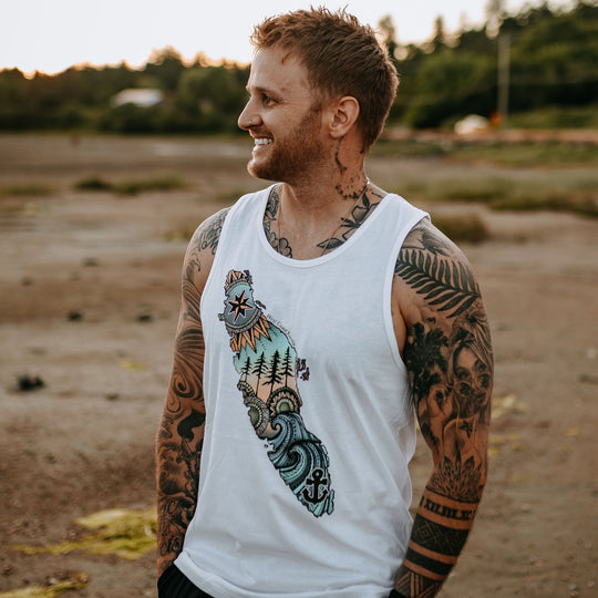 Colourful Vancouver Island Mens Tank