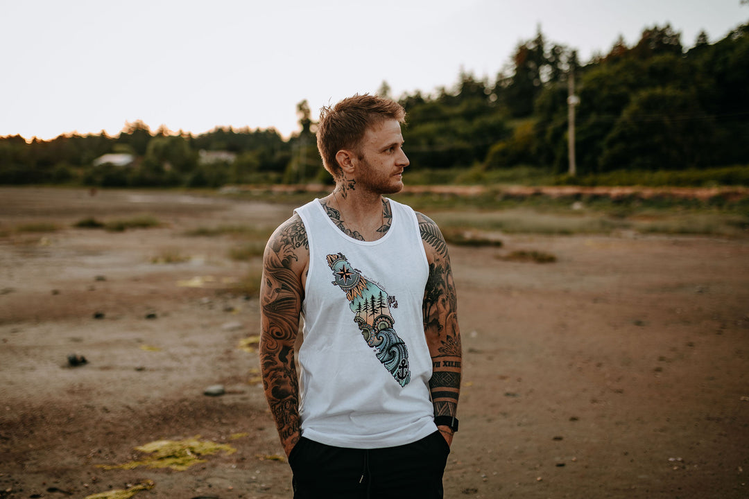 Colourful Vancouver Island Mens Tank