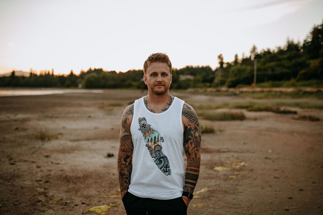 Colourful Vancouver Island Mens Tank