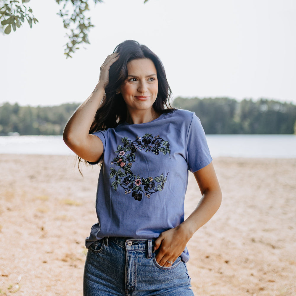 Berry Moon Relaxed Tee in Lavender Blue