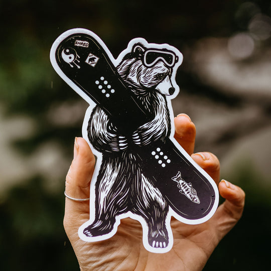 Shredding Bear Sticker