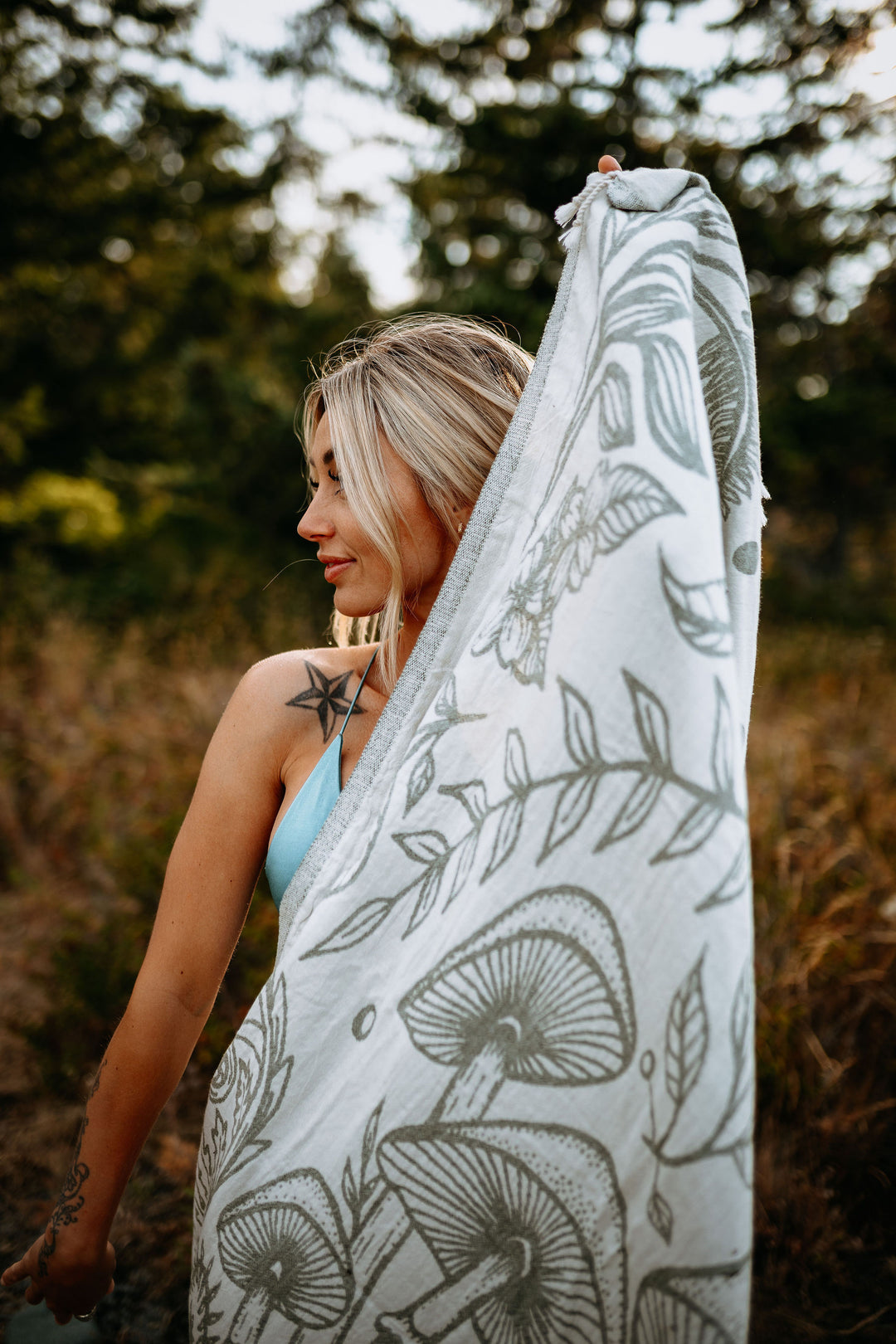 Sage Cottage Mushroom 100% Cotton Turkish Towel