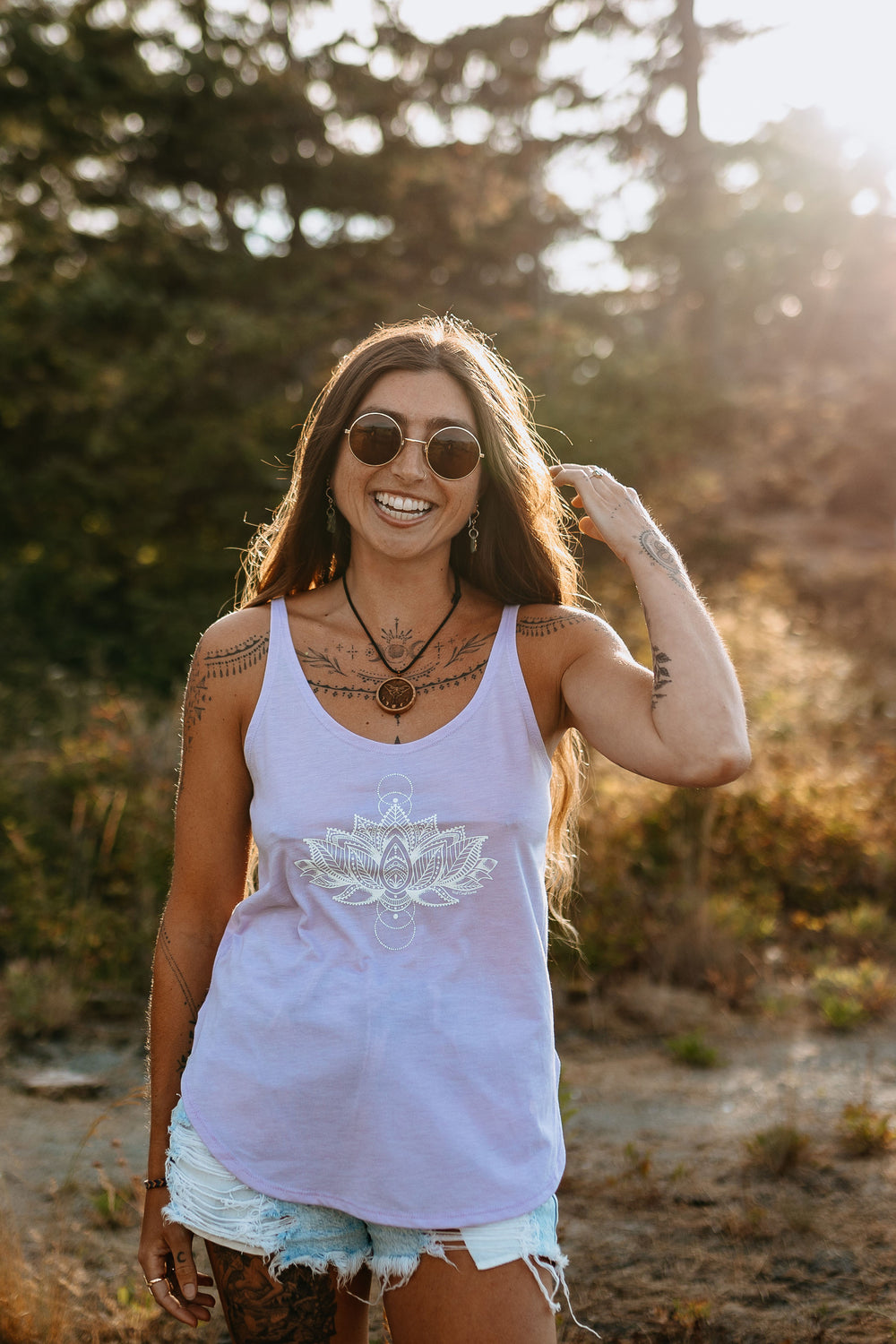Lotus Festival Tank in Lavender