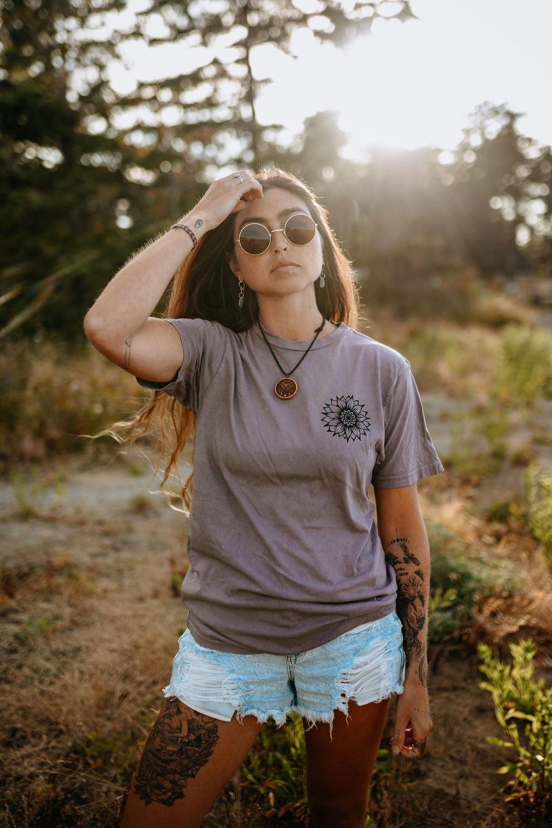 Sunflower Unisex Vintage Tee in Zinc