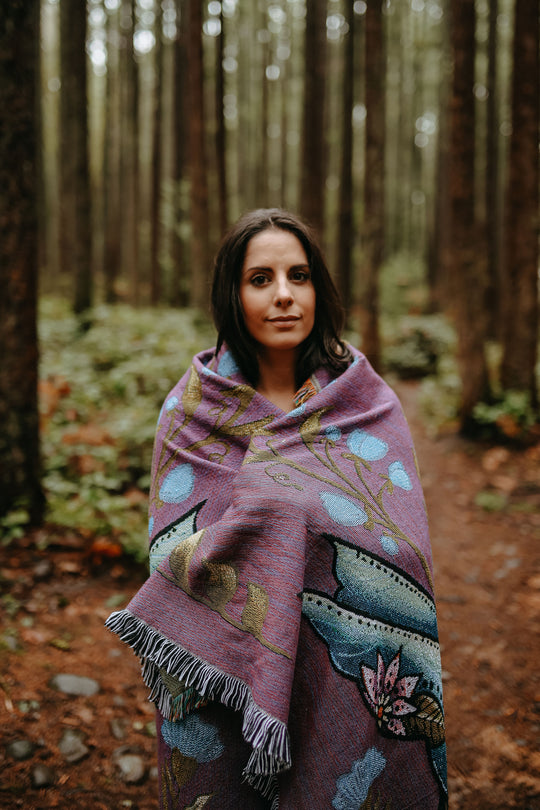 Hummingbird 100% Cotton Woven Blanket