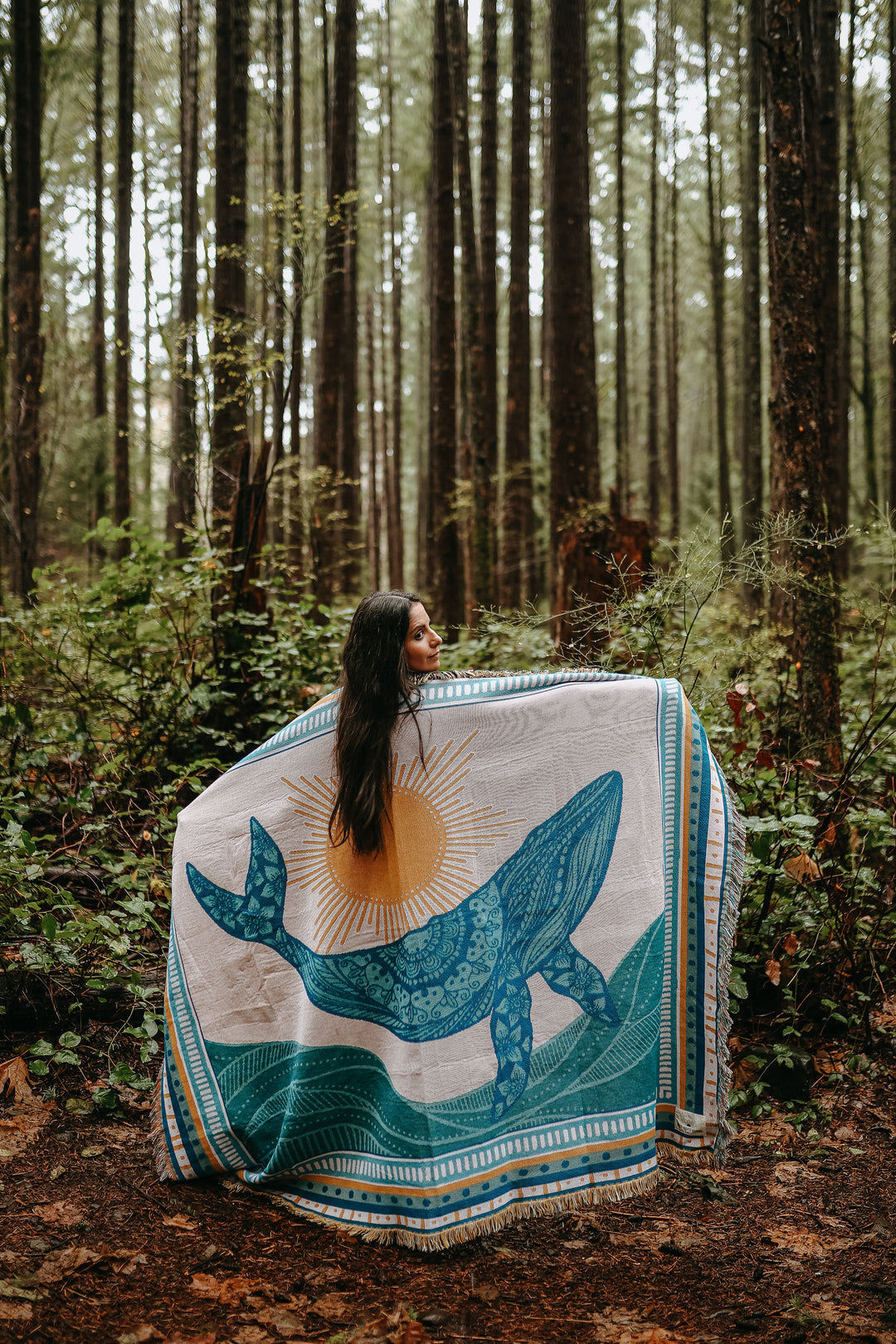 Sunrise Humpback 100% Cotton Woven Blanket