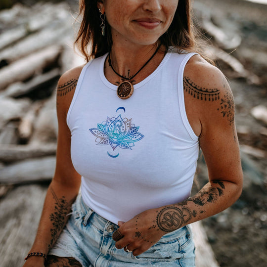 Lotus Ethereal Bamboo Stretch Crop Tank  *Made In Canada*