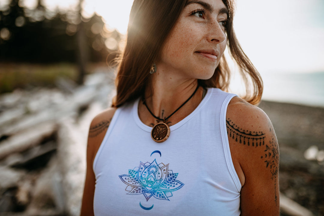 Lotus Ethereal Bamboo Stretch Crop Tank  *Made In Canada*