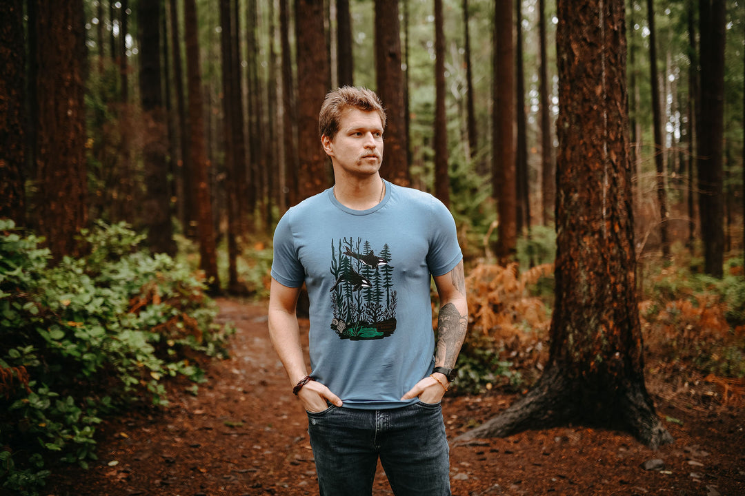 Cozy Octo Men's Tee in Royal Blue