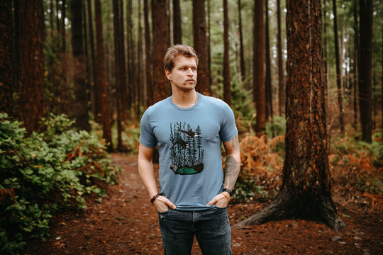 Cozy Octo Men's Tee in Royal Blue
