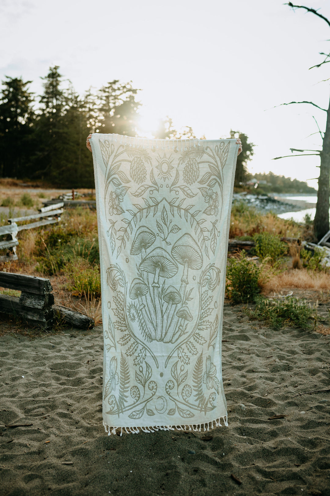 Sage Cottage Mushroom 100% Cotton Turkish Towel