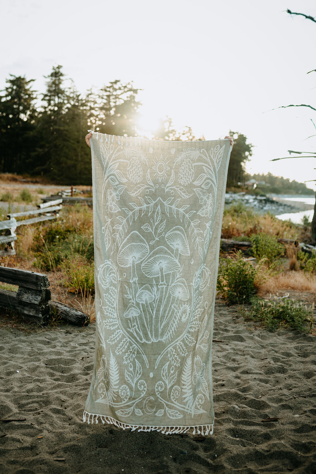 Sage Cottage Mushroom 100% Cotton Turkish Towel