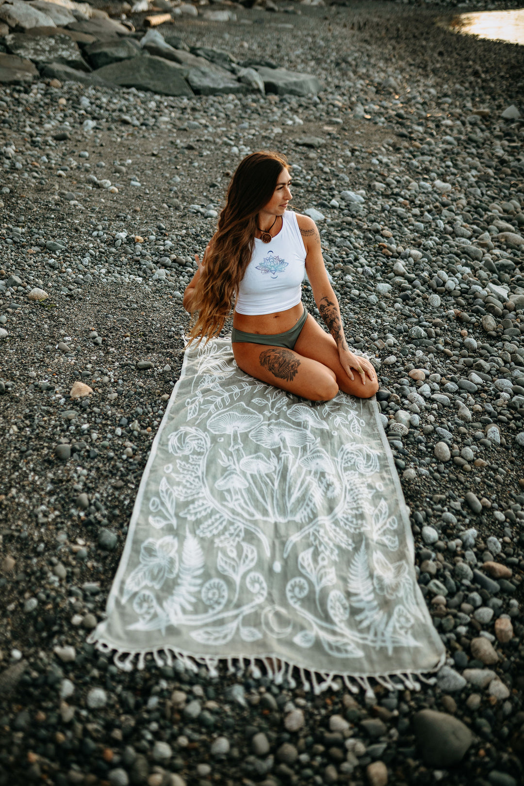 Sage Cottage Mushroom 100% Cotton Turkish Towel