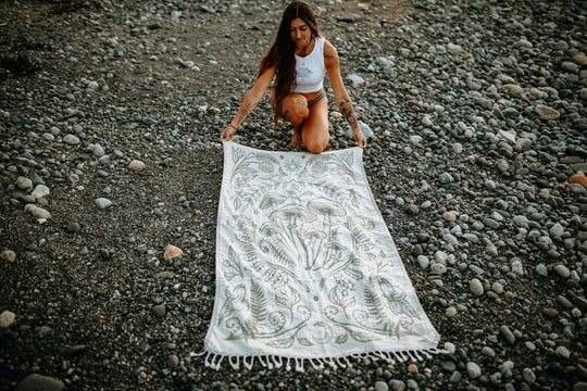 Sage Cottage Mushroom 100% Cotton Turkish Towel
