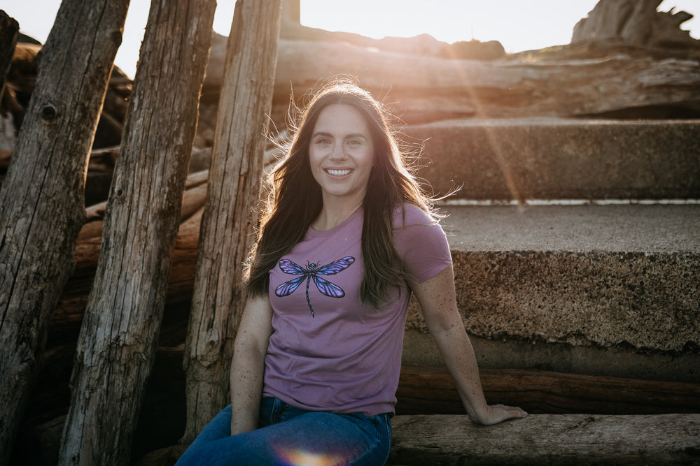 Dragonfly Relaxed Tee in Orchid
