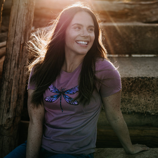 Dragonfly Relaxed Tee in Orchid