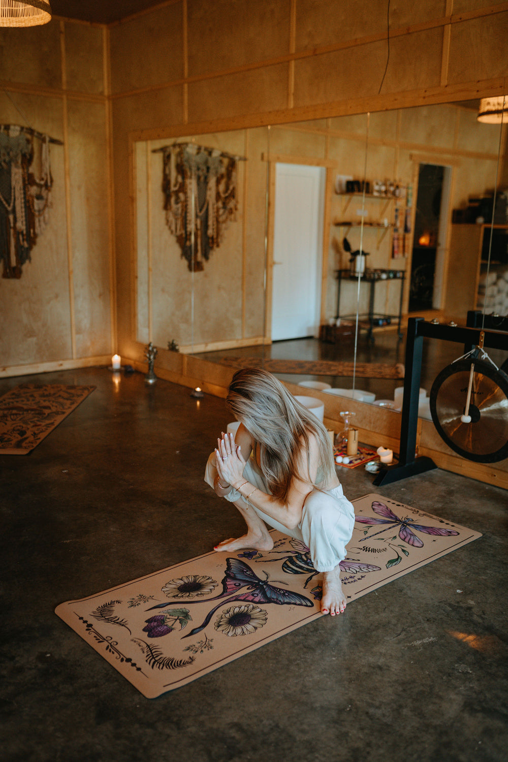 Eco Cork Flying Fauna Yoga Mat 5mm