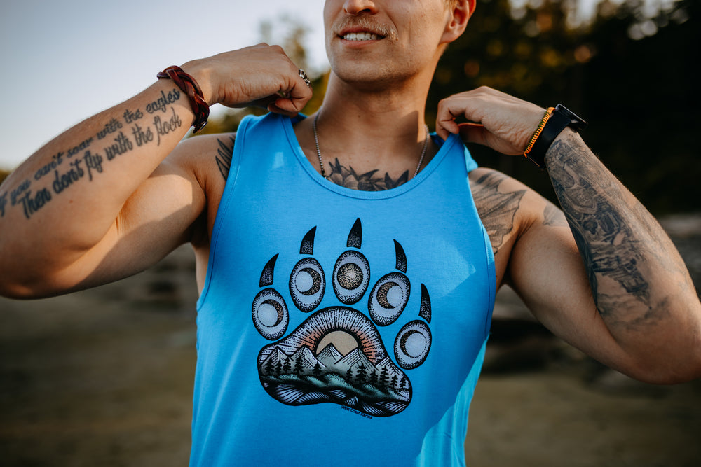 Bear Paw Tank in Turquoise