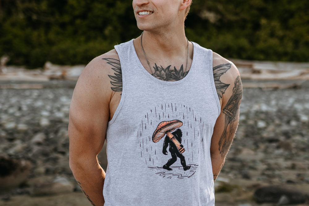 Amanita Umbrella Sasquatch Tank in Heather Grey