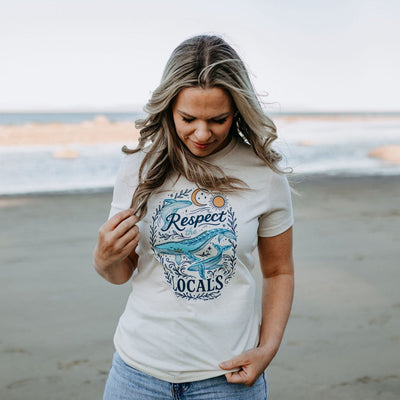 Respect The Locals Relaxed Tee in Natural