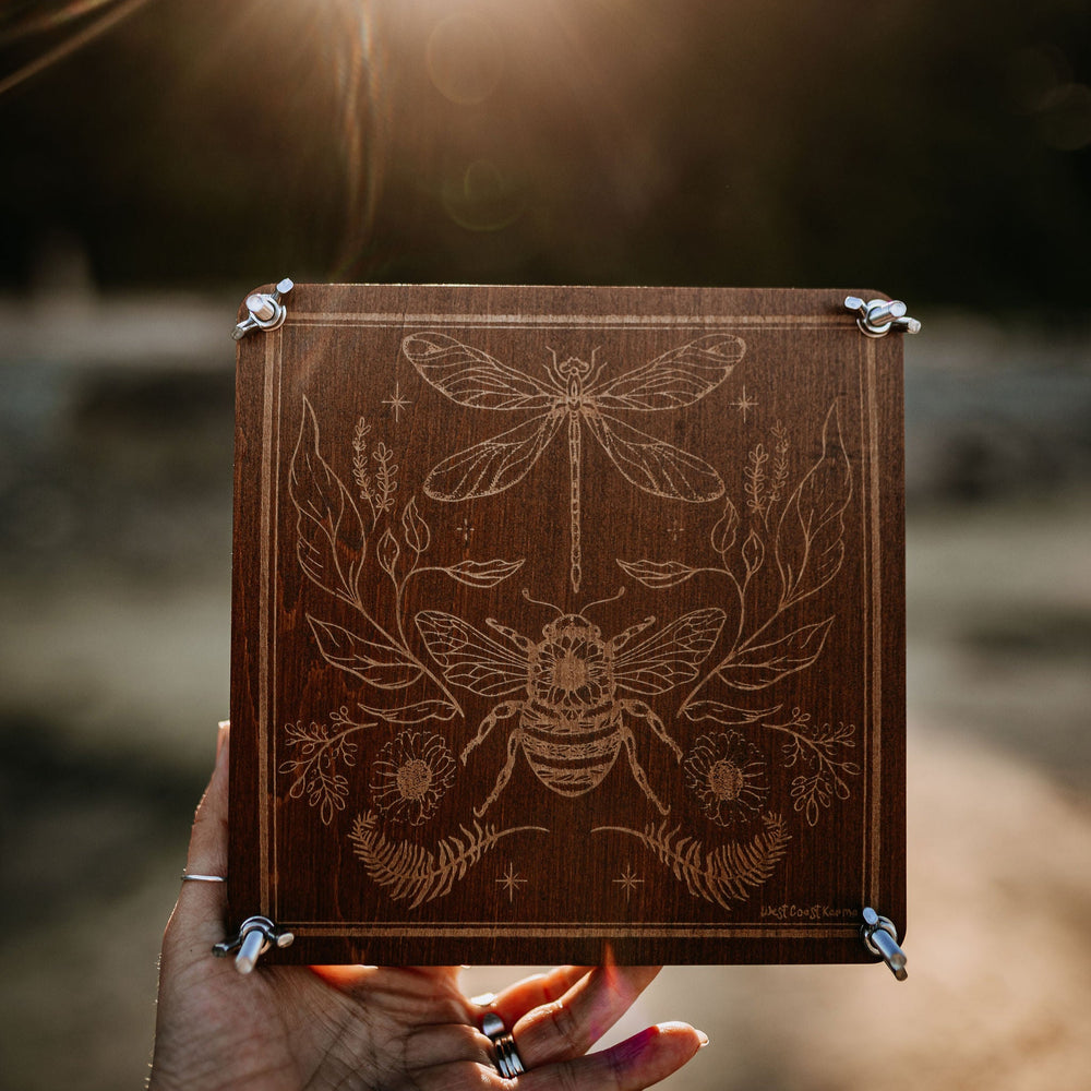 West Coast Garden Engraved Wooden Botanical Press