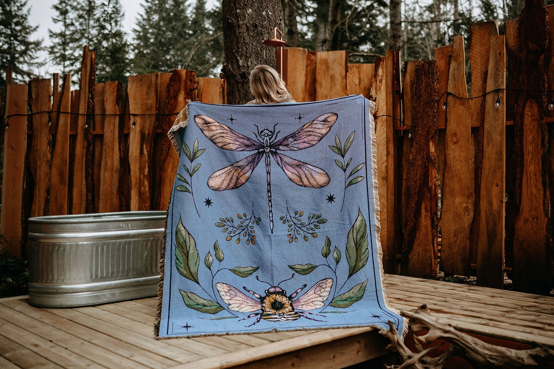 West Coast Garden 100% Cotton Woven Blanket
