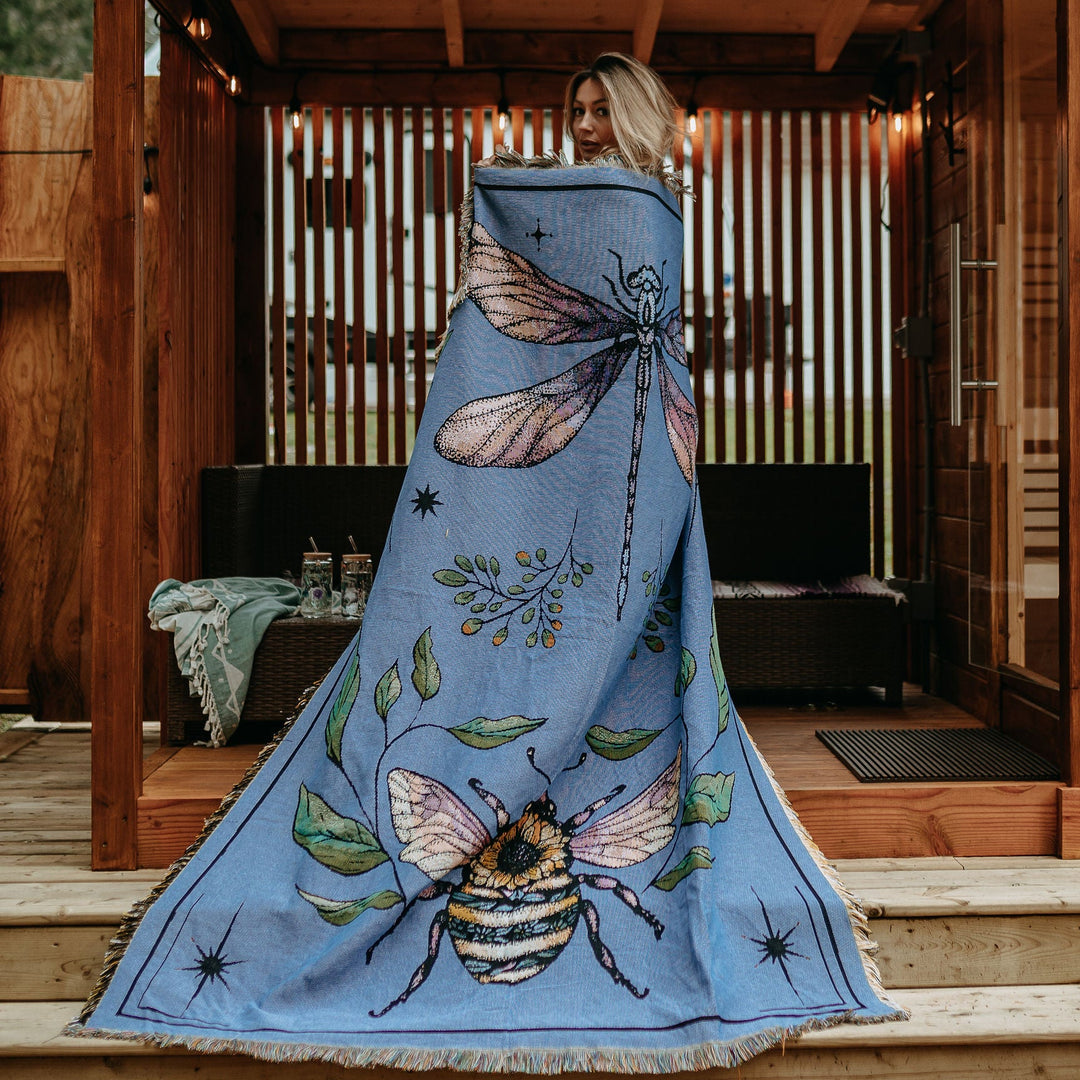 West Coast Garden 100% Cotton Woven Blanket