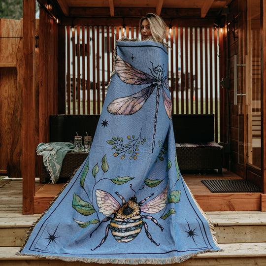 West Coast Garden 100% Cotton Woven Blanket